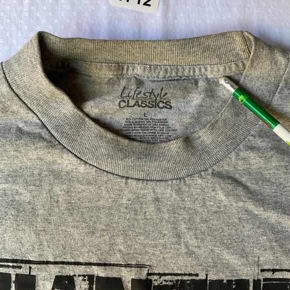 Lifestyle Classics Men’s Short Sleeve T-shirt size L, Gray, Wanted Fish Catchers - Picture 8 of 9